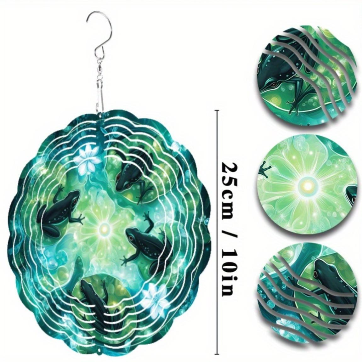 

10-дюймовый подвесной колокольчик для ветра для уличного декора, динамичный дизайн с крючком на 360 градусов, идеально подходит для газона, балкона, сада, весенне-летняя идея для подарка 01A