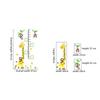Cartoon Children's Height Measure Wall Sticker Cartoon Growth Chart Baby Room Wall Sticker Home Decoration Acrylic Wall Sticker