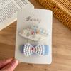 Bunny Blue Series Handmade Bow Button Hair Clip - Elegant Hair Accessory for Girls