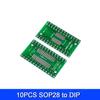 10pcs PCB Board Kit SMD Turn To DIP Adapter Converter Plate SOP MSOP SSOP TSSOP SOT23 8 10 14 16 20 28 SMT To DIP