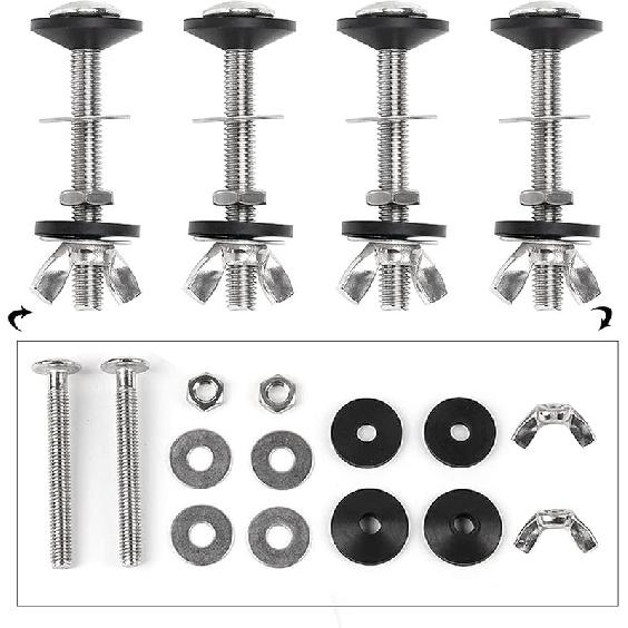 Набор болтов для крепления бачка к унитазу, нержавеющая сталь M8, включает шайбы, нержавеющие гайки и болты для бачка унитаза, уплотнитель винта бачка унитаза для B