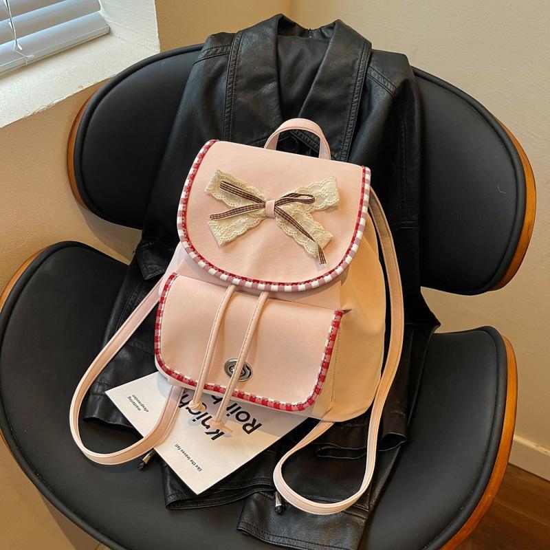 Schoolbag Fashionable Retro Plaid Backpack Women's 1011 New Commuting Versatile Backpack Large Capacity Contrasting Color Small Schoolbag