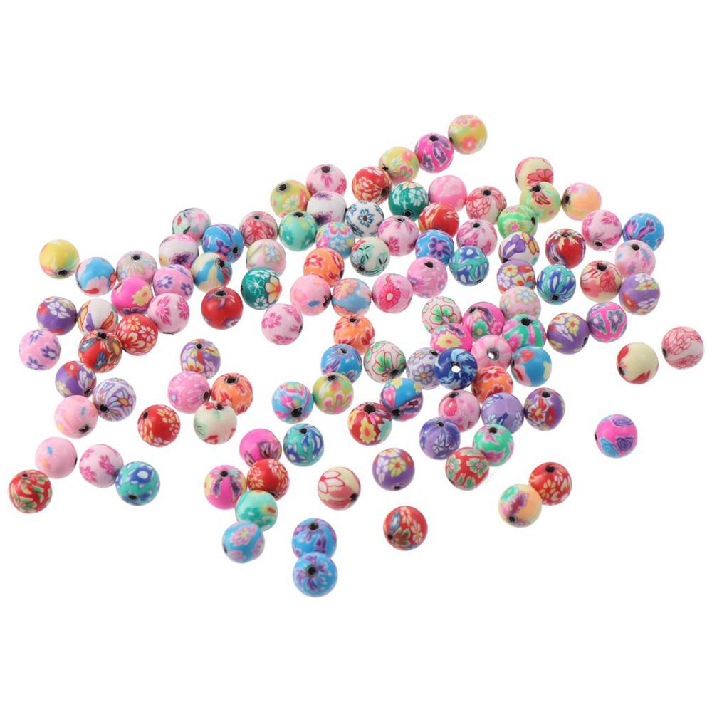 

Assorted Pattern Round Clay Beads Polymer Clay Round Polymer Clay Beads For Jewelry Making