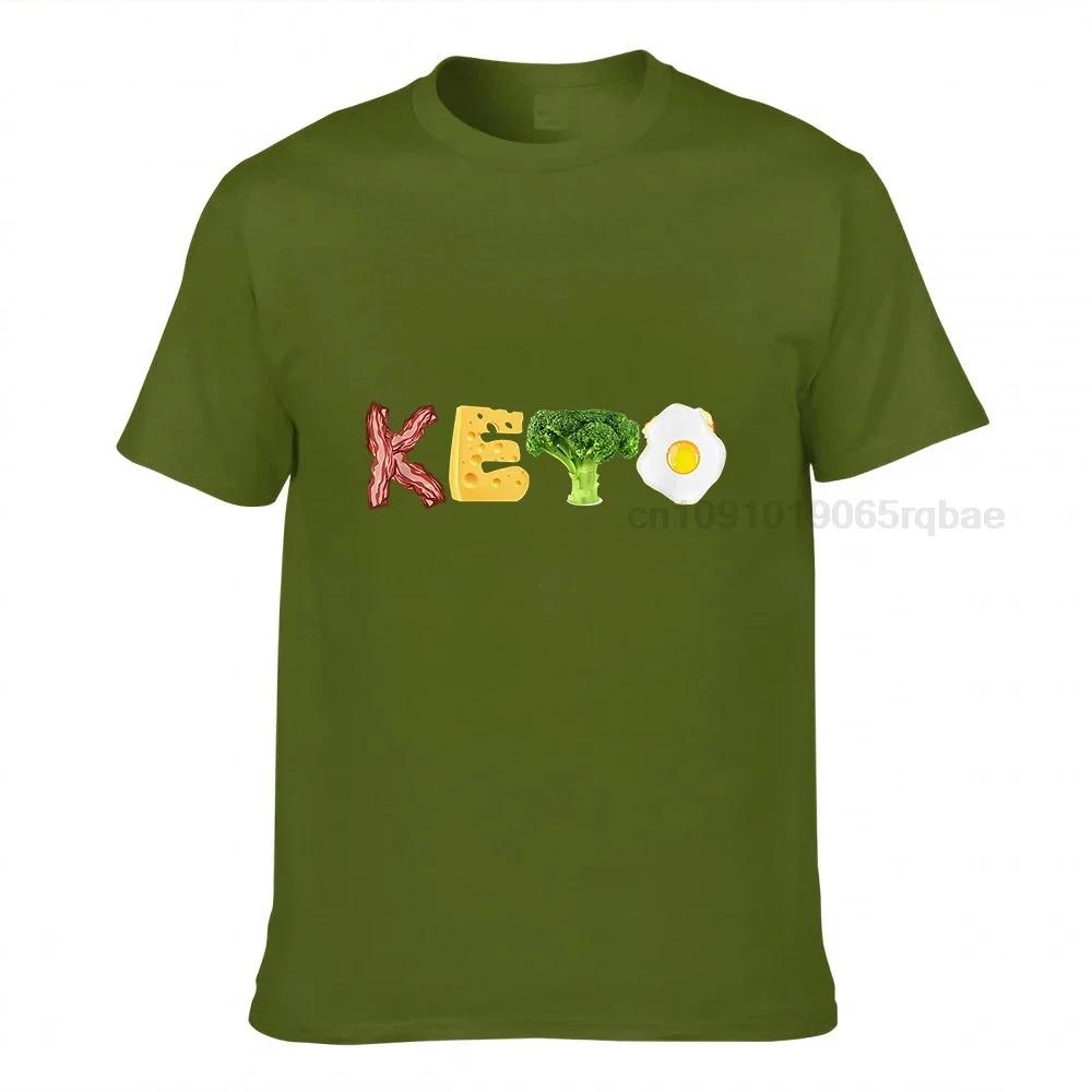Keto Shirt Cool Funny Low Carb High Fat Diet Tee Gift Cotton Unisex Top Tshirts Casual Tops Tees New Arrival Design