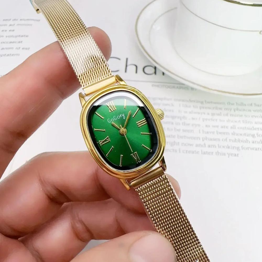 

Luxury Women Oval Dial Watch Stainless Steel Adjustable Strap Quartz Wristwatches Gift Relojes Para Mujer Dropshipping