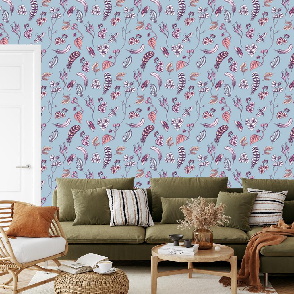 Wallpaper Decorative pattern in boho style for living room and bedroom 50x1000