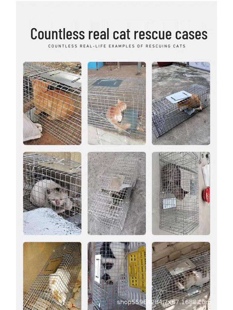 Humaner automatischer Katzenfangkäfig - Werkzeug zur Rettung und zum Fang von Streunerkatzen