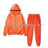 Men's Solid Color Plus Velvet Hooded Sports Set - Zipper Long Sleeve, Warm for Autumn/Winter