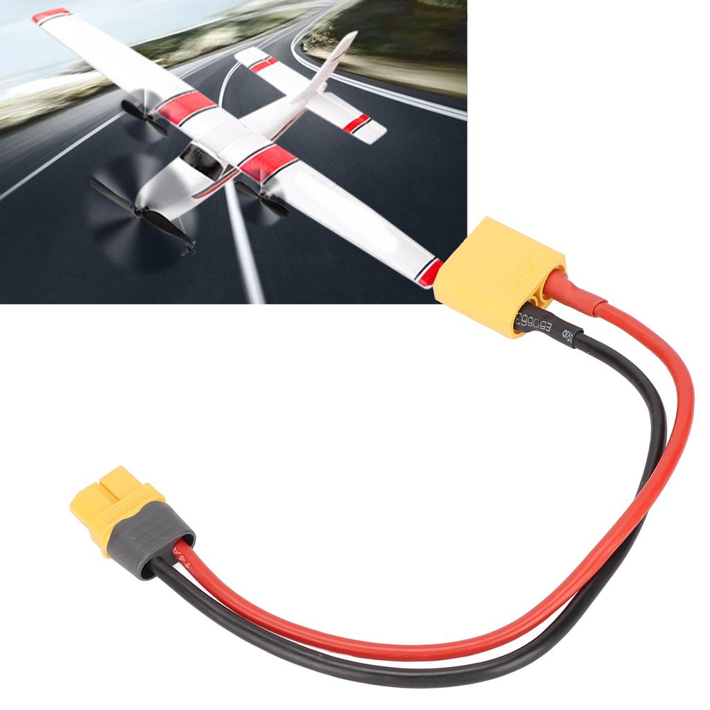 XT60H F to XT90 Male Adapter Cable Super Soft Reusable XT90 Male Connector for Car Models Airplane Models Ship Models
