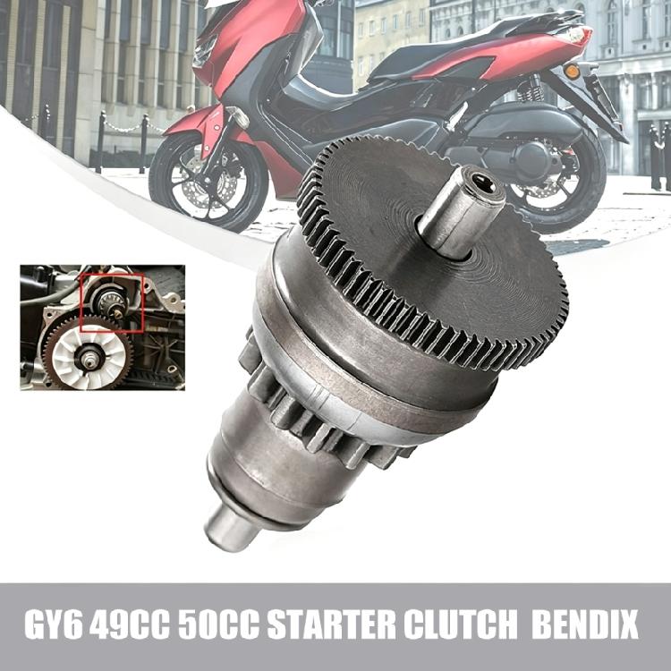 Scooter Starter Clutch Drive Component Metal Gear Part Clutch Part Repair for 50cc Engine Electric Start Replacement