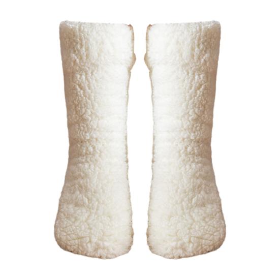 

1 пара женских зимних носков средней длины с теплоизоляцией для дома и спальни, однотонные нескользящие трикотажные спортивные носки на каждый день