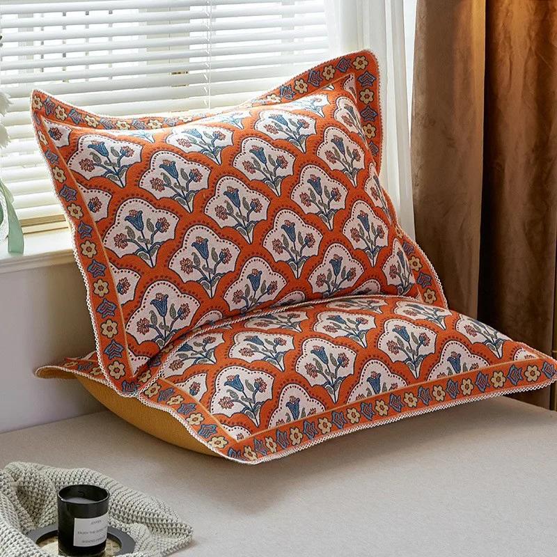 2ks 100% Gázová Bavlna Super Měkký Povlak na Polštář 50x75cm Prodyšný Povlak na Polštář Pro Páry Dekorativní Ložní Prádlo Ložnice Domácí Použití