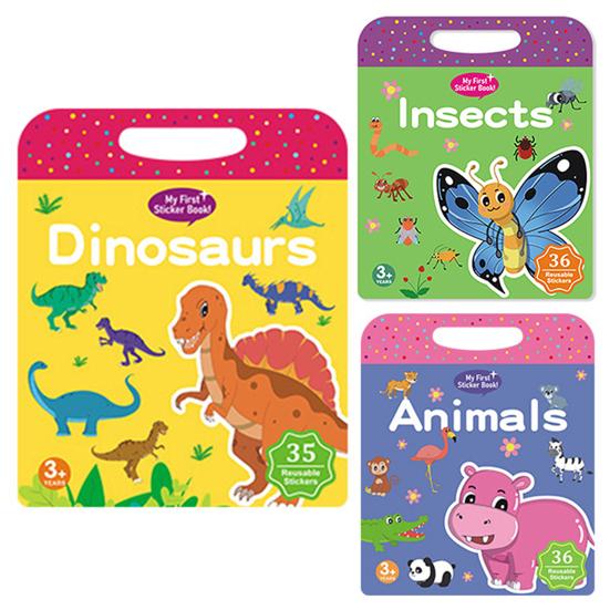 Reusable Sticker Book Educational Washable Jelly Fun Travel Sticker Activity Busy Book for Toddlers Kids