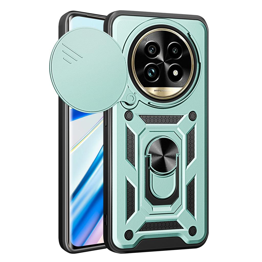 Pro Realme 13 Pro 5G (Globální)/13 Pro+ 5G (Globální) Pouzdro s posuvným krytem kamery PC+TPU Stojánek Kryt na telefon