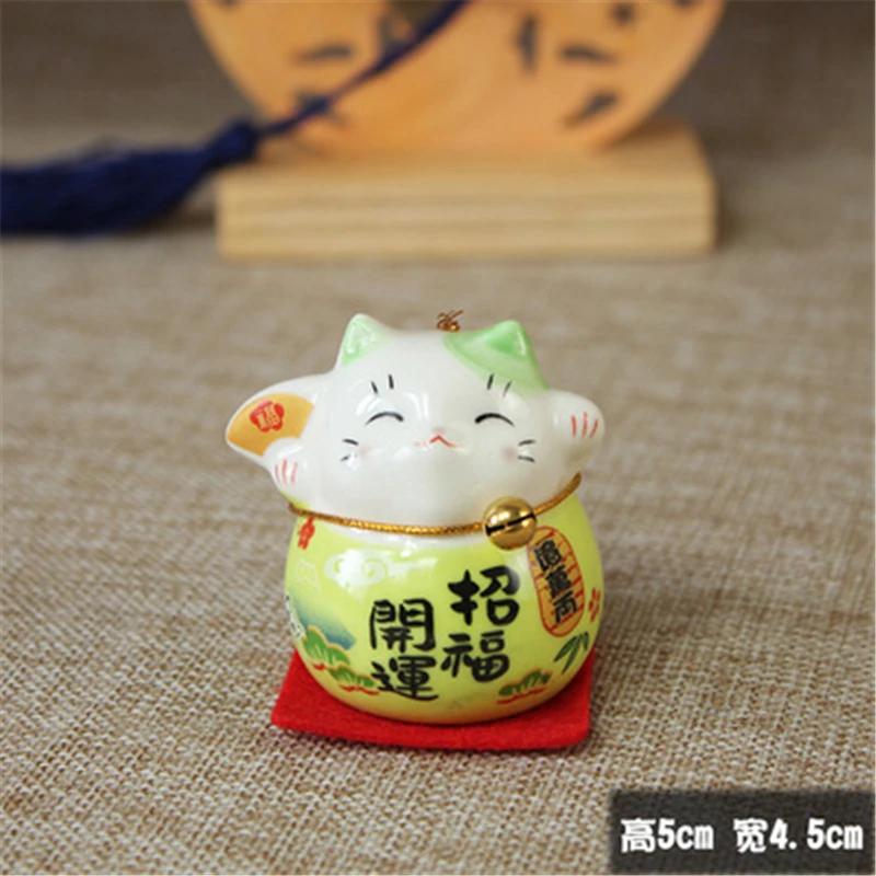 Multicolor Waving Hand Cat Home Decor Welcome Waving Cat Sculpture Statue Decor Car Ornament Chinese Lucky Wealth Waving Cat
