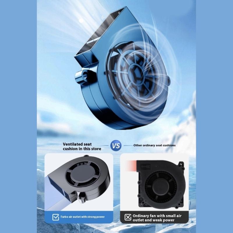 Ventilated Auto Cushions with 8 High Speed Fans & Breathable 3D Mesh Multiple Surfaces Cooling Pad for Summer Driving Comfort