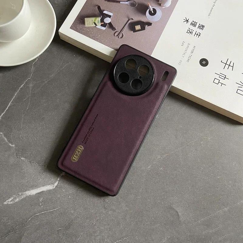 Magnetic for Vivo X100 X90S X90 Pro Plus Y78 S17 S16 V27 IQOO 12 Z8 Neo Case Leather Matte Soft Full Camera Protect Cover Shell