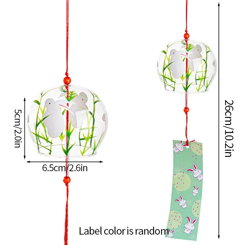 Japanese Wind Chimes Glass Wind Bell Window Hanging Wind Music Garden Hanging Pendants Outdoor Decoration Room Decor