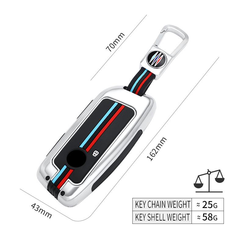 Interior Mouldings Zinc Alloy Car Key Case Cover Shell Fob For BMW i7 X7 G07 LCI iX I20 X1 U11 7 Series G70 G09 XM U06 G81 M3 20