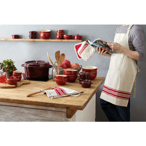 Avental Staub, Vermelho, com Cordão de Ajuste nas Costas, Algodão [Produto Oficial Japonês] Avental 40501-351