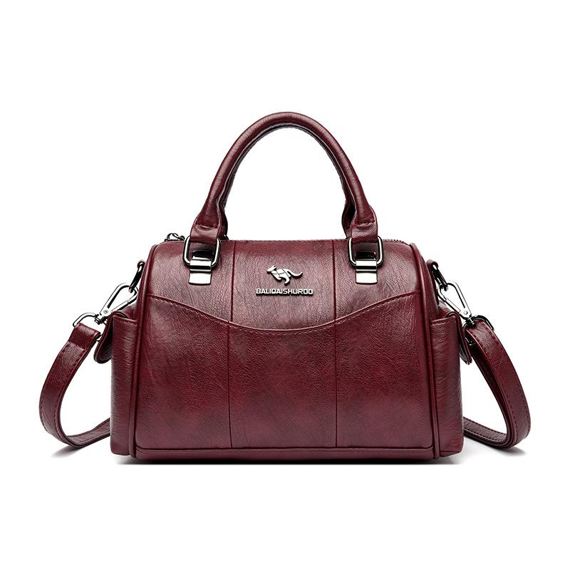 Women's bag new urban retro simple and fashionable large-capacity portable messenger shoulder bag