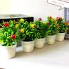 Fake Mini Rose Flower Potted Home Decoration Ornaments For Tabletop Decor Gift