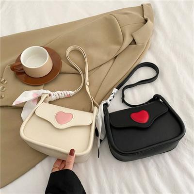 Fashion Bags Women Korean Style Cute Shoulder Bag New Ins Wind Hundred Shoulder Crossbody Bag   Splicing Love Armpit Bag