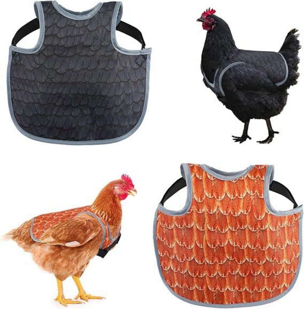 Pack of 2 Waterproof Poultry Garments Durable Cloth for Hens External Defense and Convenience