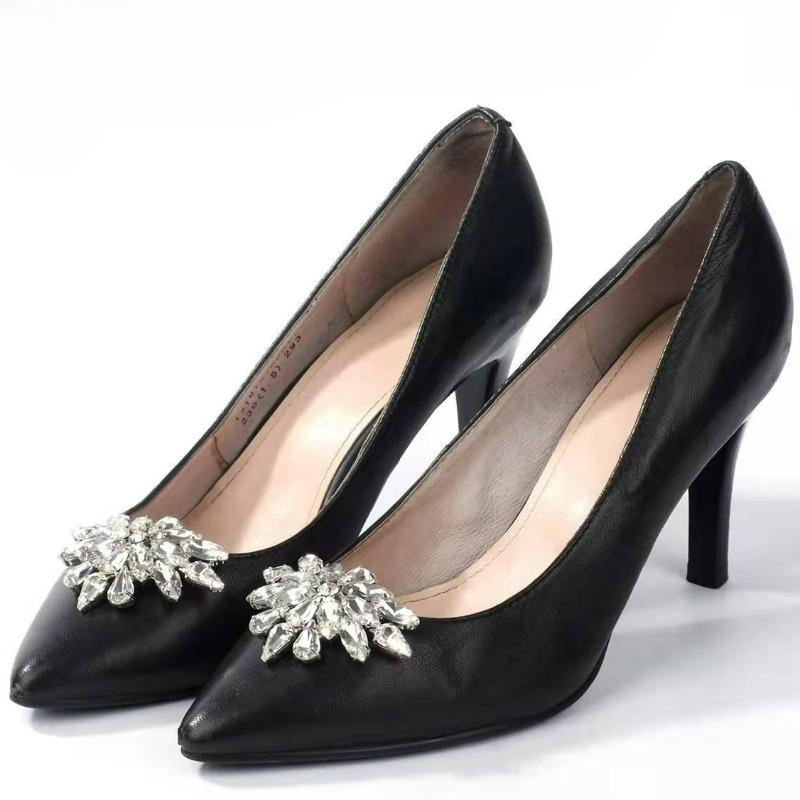 5pcs Shiny Shoes Clips Crystal Wedding Bride Shoes Decoration Women Girls High Heel Charms Rhinestones Buckle Shoes Accessories