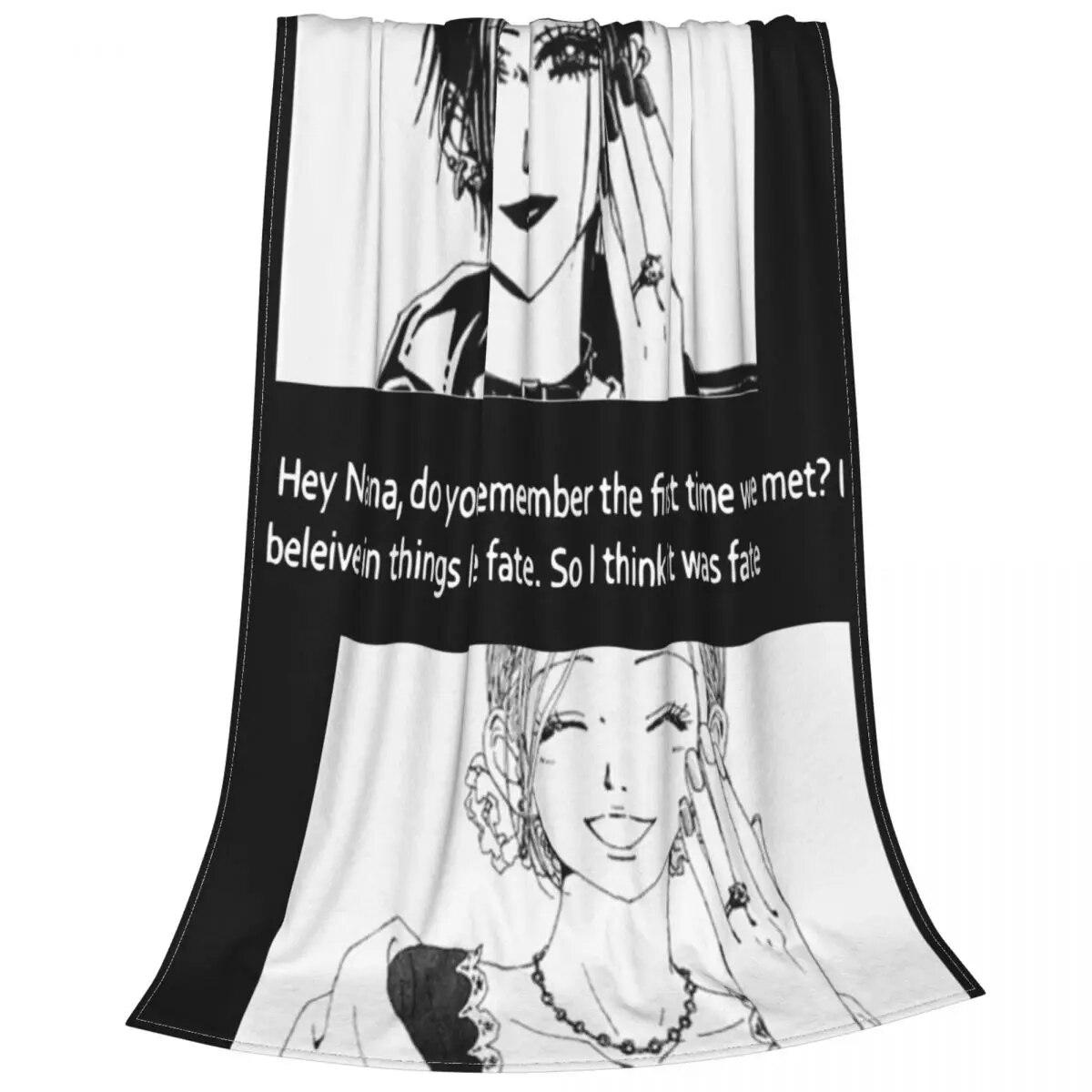 

Одеяла Nana Osaki и Hachi, флисовые одеяла на осень/зиму, аниме Манга, дышащее мягкое одеяло для домашнего дивана, плюшевое тонкое одеяло 75x100cm 30x40in