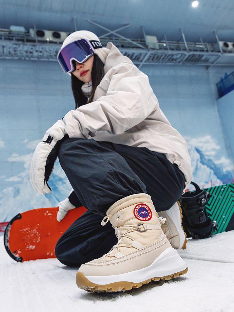 -40° Cold-Proof Women's Cotton Winter Boots: Warm, Short Tube, Thick-Soled, Non-Slip, Waterproof Outdoor Snow Footwear.
