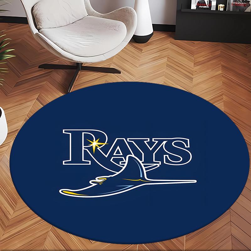 Tampa Bay Rays (29) Round Office Rug Decorative Floor Rug for Office Bedroom Living Room and Home Space