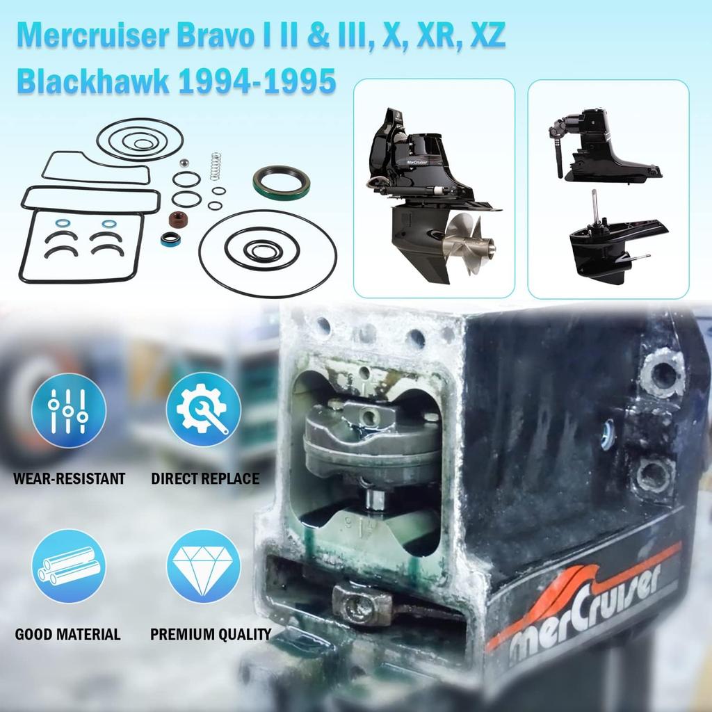For Mercruiser Bravo Upper Seal Kit 18-2643 Bravo 1 2 3 X XR XZ Blackhawk Stern Drive Replace # 26-16709A2 18-2643