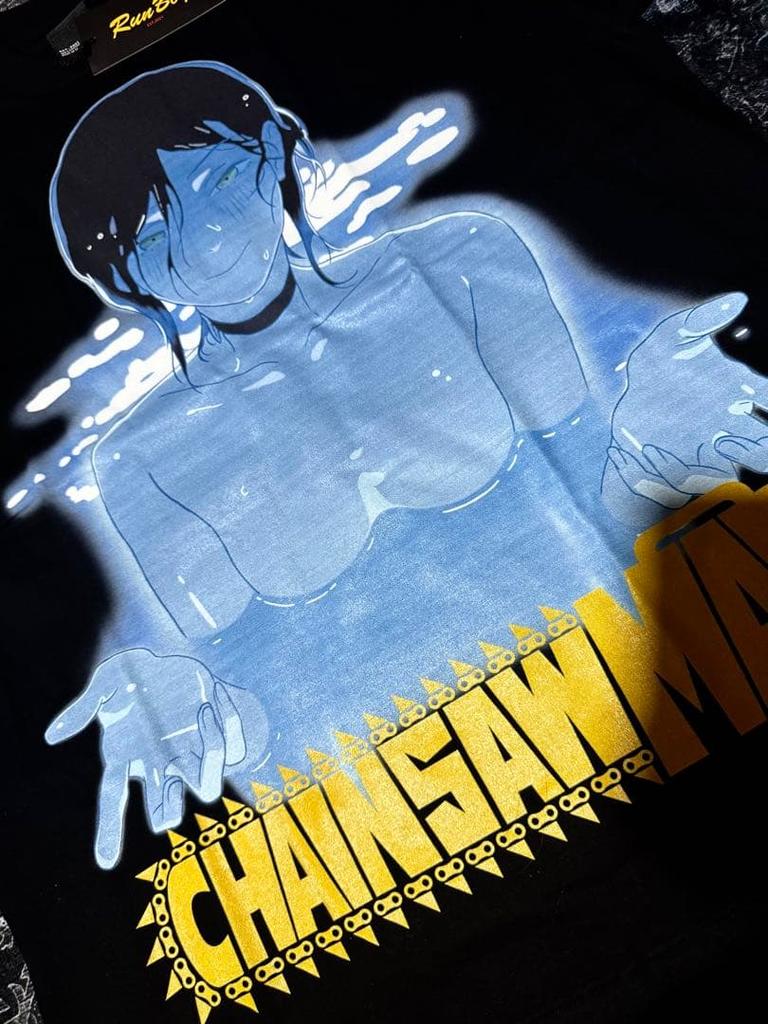 [USED] Chainsaw Man Reze Denji Anime T-shirt XL Black