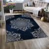 Mandala Yoga Blume Böhmen Meditation Natur Teppich für Wohnzimmer Schlafzimmer Dekoration, Rutschfeste Dekoration für Sofa Fußmatte Geschenk