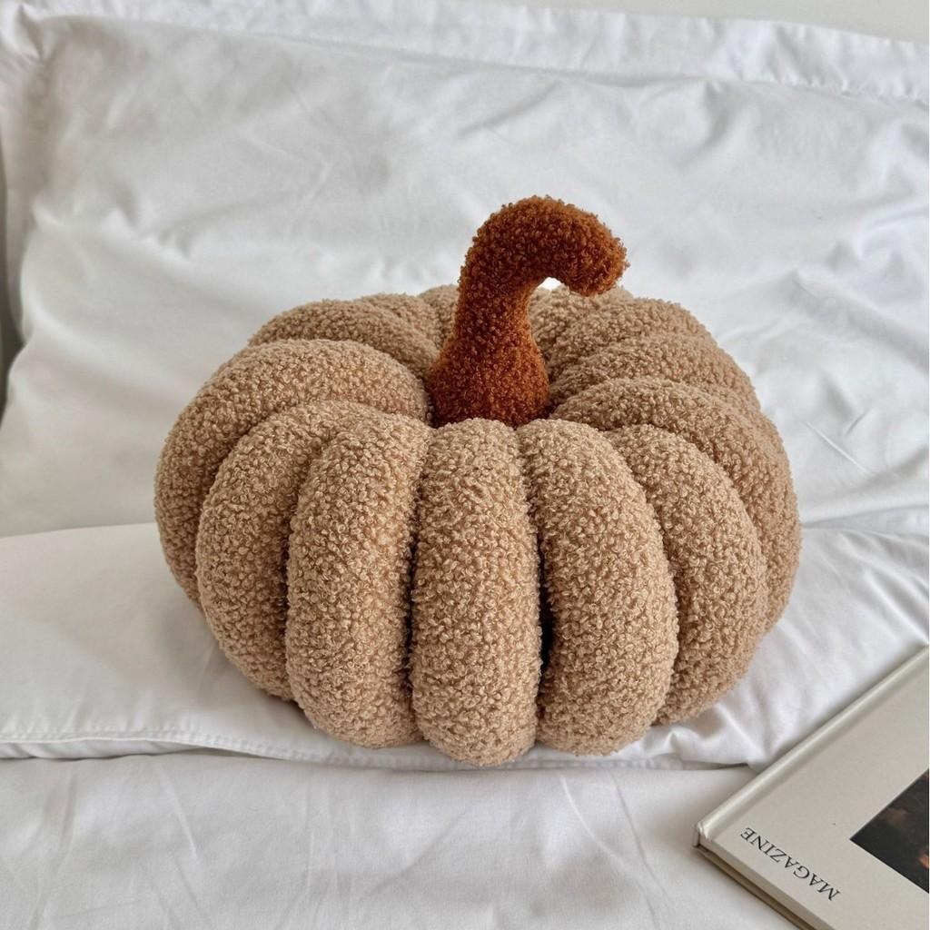 Almohada de Peluche de Calabaza de Halloween con Tejido Suave para Decoración del Hogar y Comodidad