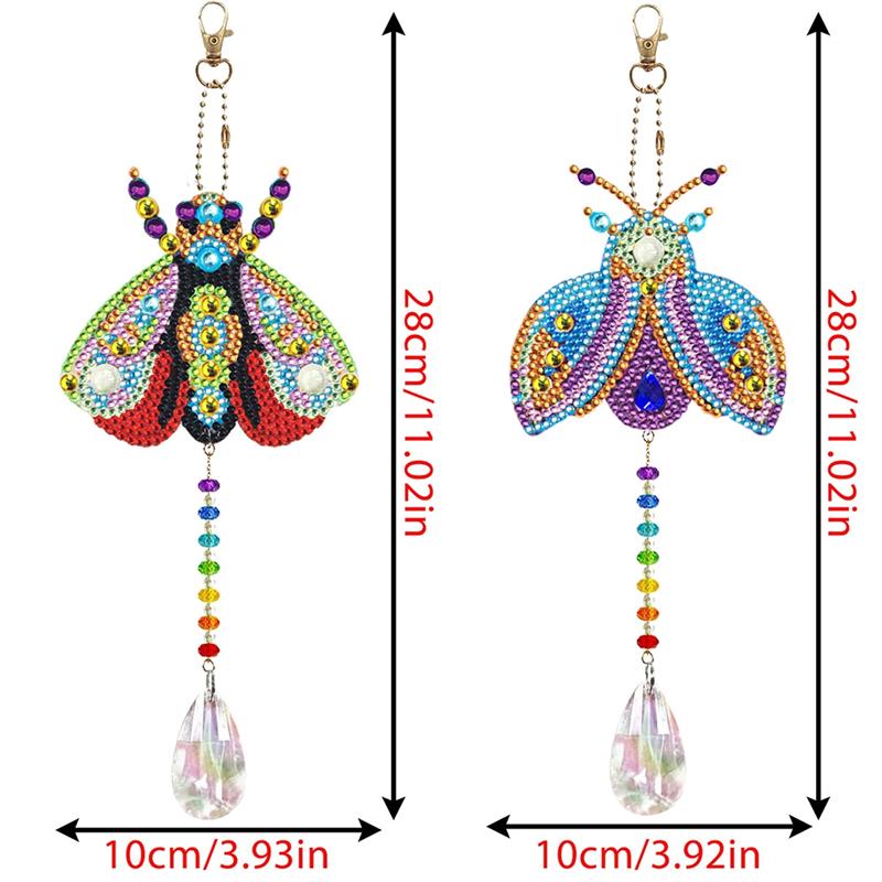 Good-6 Pieces Wind Spinner DIY Painting Wind Chime Double Sided Paint Hanging Ornament For Garden (Bees + Insects + Birds)