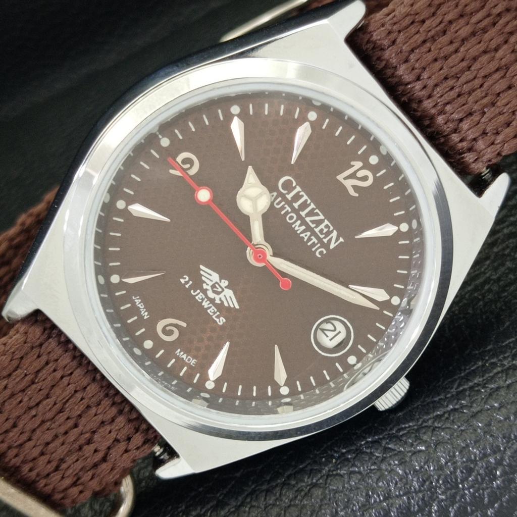 

ВОССТАНОВЛЕННЫЕ АВТОМАТИЧЕСКИЕ ЧАСЫ CITIZEN 8200 JAPAN MENS CORRICO DIAL WATCH A432344-2 R111-a432344