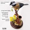 Sound Voice Control Electric Simulation Bird Toy for Pet Bird Cage Kids Gift Garden Ornaments Induction Parrot Supplies