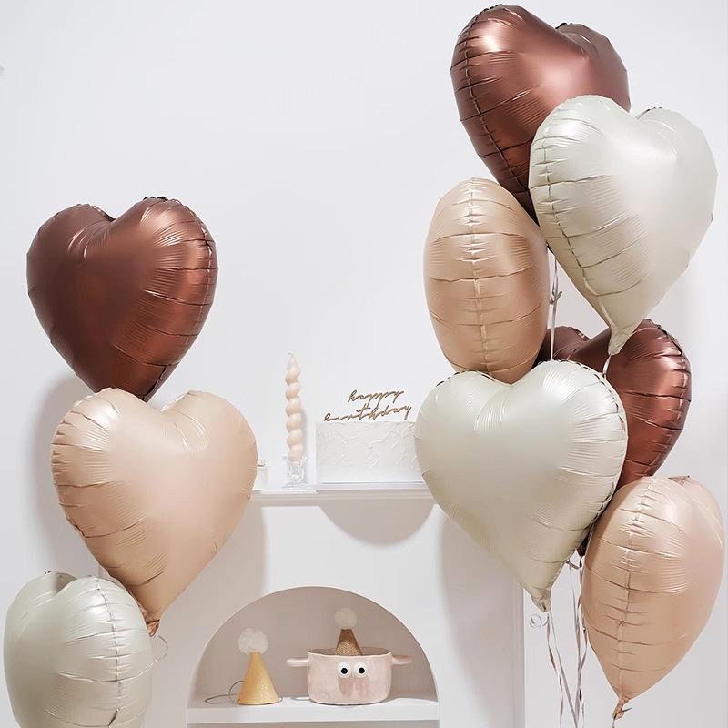 18-Inch Heart-Shaped Aluminum Film Aluminum Foil Balloon Celebrates Wedding, Valentine'S Day Confession, Party Decoration Scene Arrangement