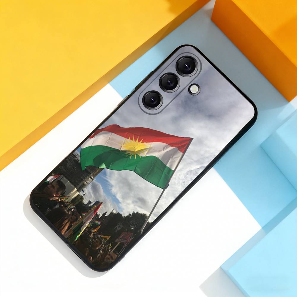 Kurdistan Flag MAP For Samsung Galaxy A 73,72,51,53,52,71,22,5G,Note,J7,8,9 Soft Black Cover Phone Case Samsung a72