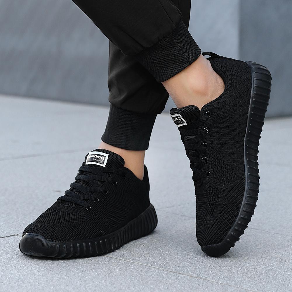 New Casual Men's Shoes Spring and Autumn New Style Fly Woven Running Men's Shoes Men's Sports Shoes Youth Versatile Running Shoes