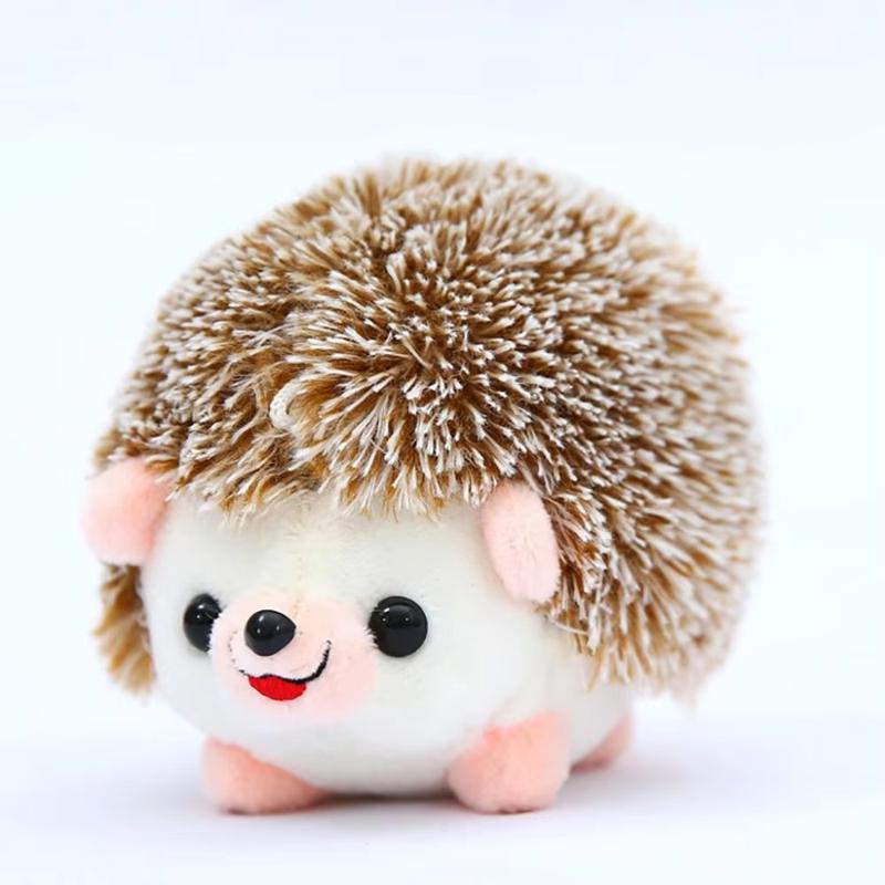 Adorable Cartoon Hedgehog Keychain 9/12cm Cute Portable Pendant for Backpack Luggage Key Holiday Gift