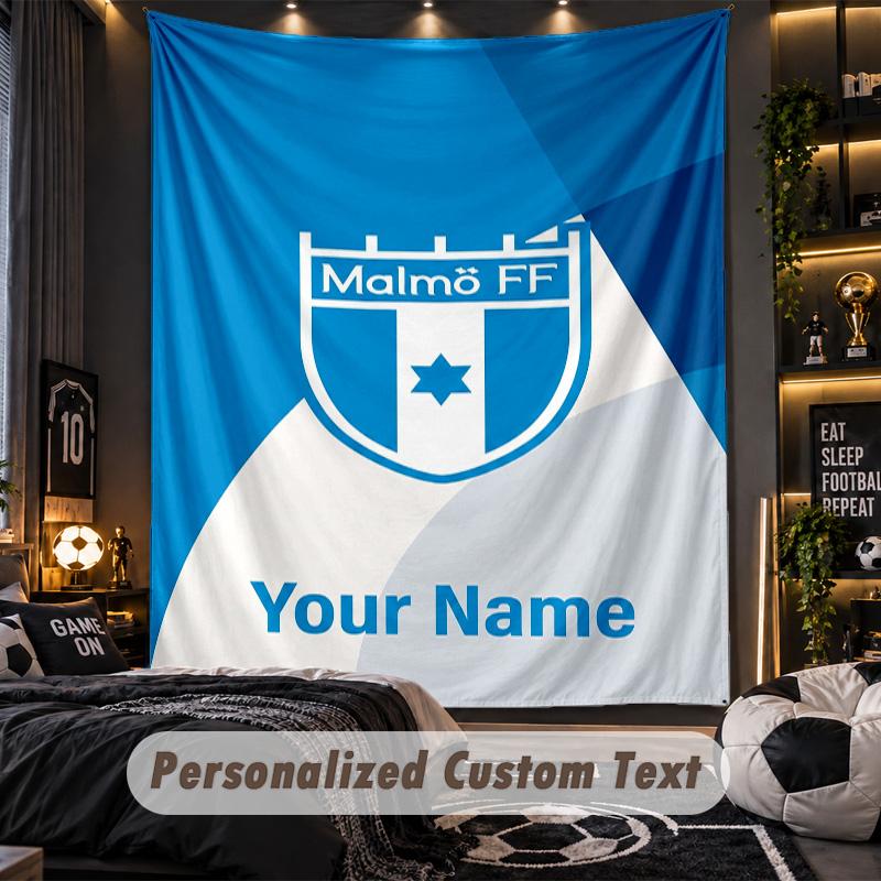 TapestryMalmö FF Custom Name Text Personalized Wall Hanging Tapestry Home Wall Decor