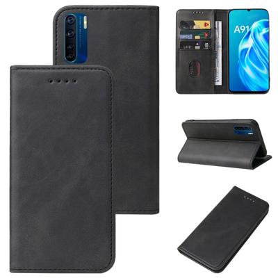 For OPPO A91 Magnetic Closure Leather Phone Case