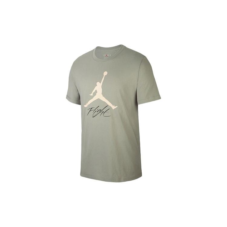 Air Jordan Jumpman Flight Basketball Sports Short Sleeve Gray Men s AO0665-334 L