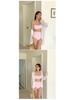 Women's Striped Double Strap High Waist Bikini - Perfect for Beach Vacations