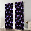 Set Of 2 Modern Neon Love Heart Pattern Curtains Perfect Valentine Day Window Decor Curtain With Rod Pocket Polyester