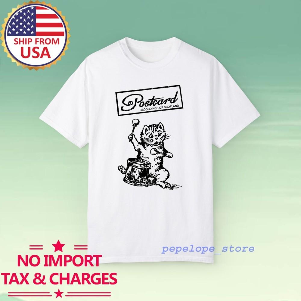 POSTCARD RECORDS Men#039;s Black Size S5XL Unisex T-Shirt XL