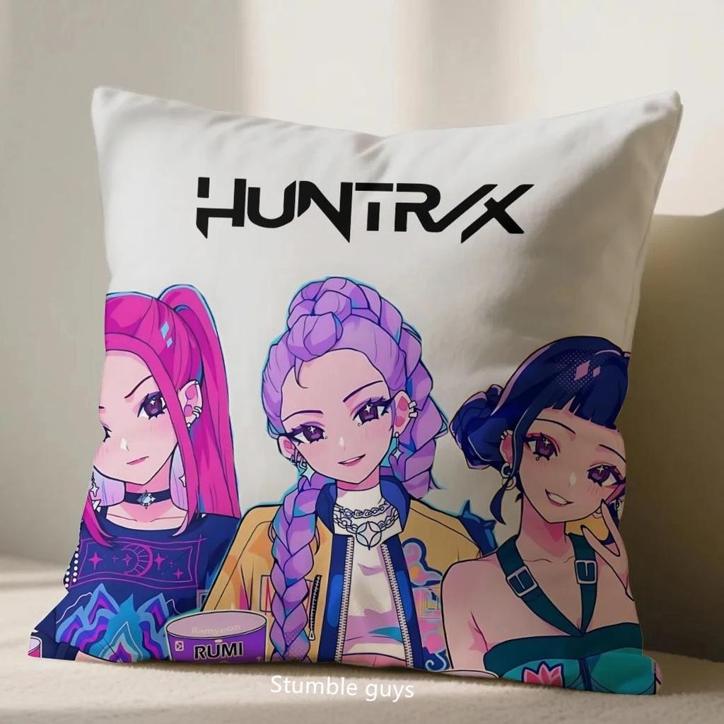 Anime 45x45cm Sofakissenbezug Kpop Dämonenjäger Kissenbezug Weiche Haptik Verbessern Sie Ihren Kpop-Wohnstil